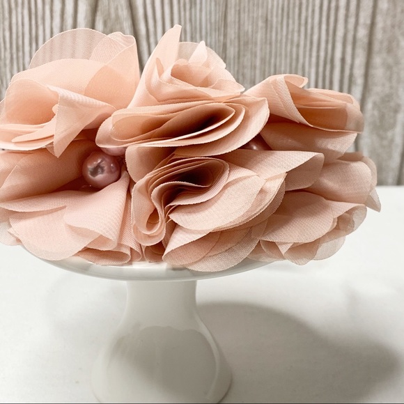 Adorable Floral & Faux Pearl Headband in Blush - Picture 8 of 12